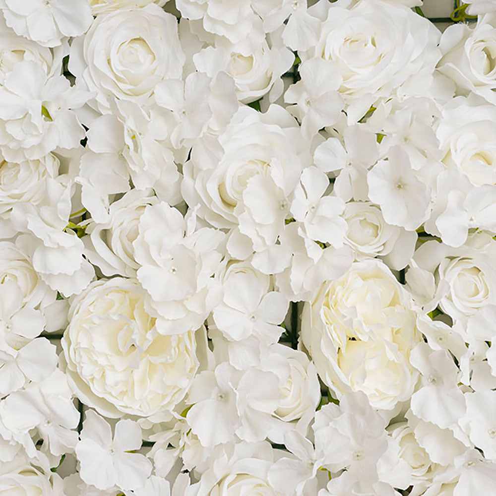 Peony Hydrangea Rose Flower Wall Roll - White - Notbrand
