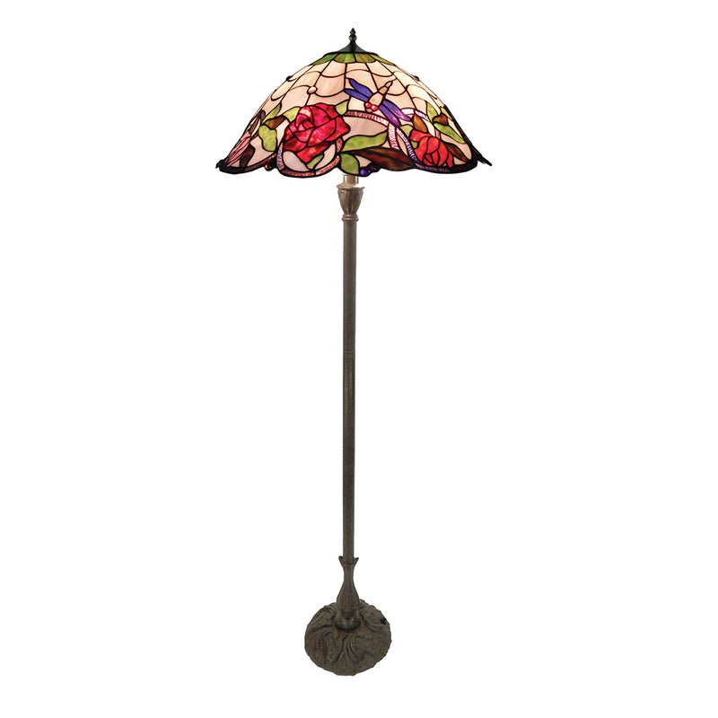 Rose & Dragonfly Tiffany Style Floor lamp - Notbrand