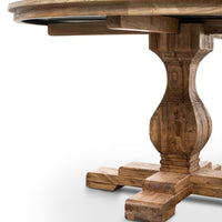 Round Dining Table 140cm - Rustic Natural - Notbrand