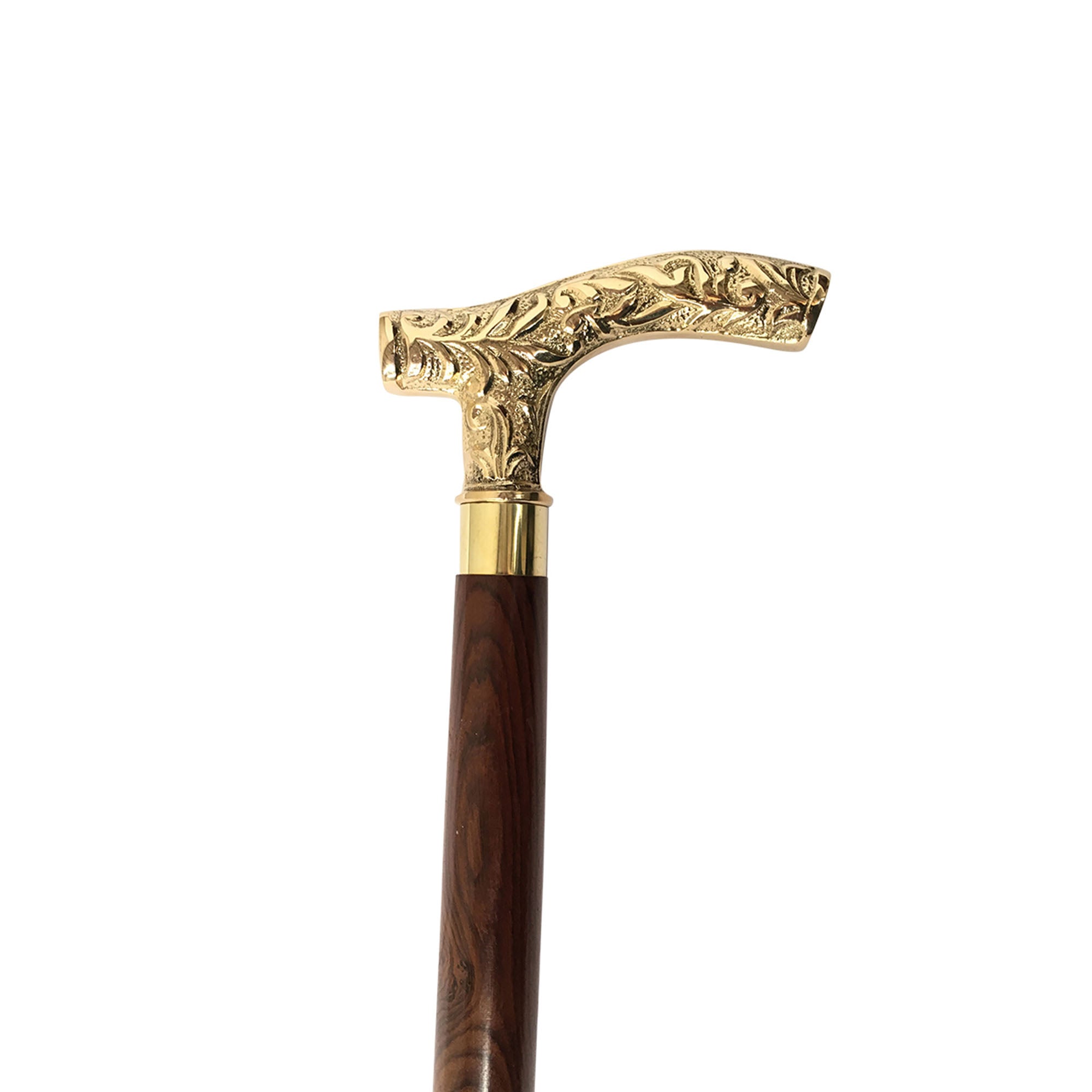 Royal Handle Walking Stick - Brass - Notbrand