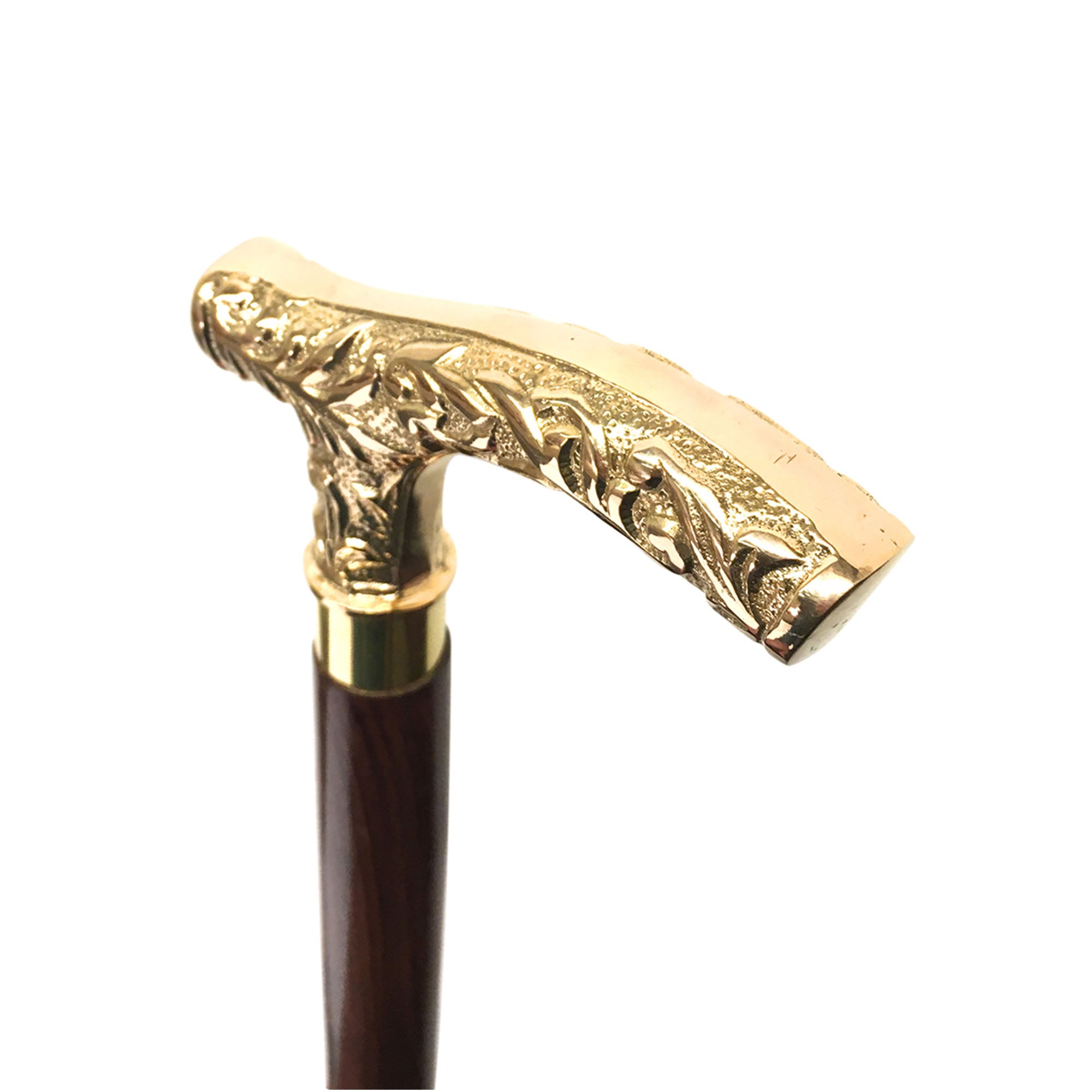 Royal Handle Walking Stick - Brass - Notbrand