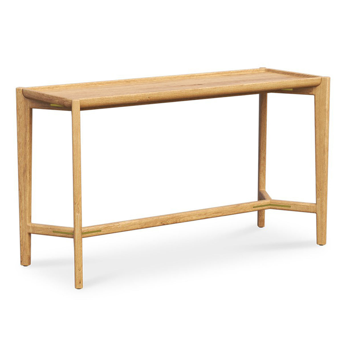 Riley Solid Teak Console Table in Natural - 150cm - Notbrand