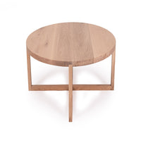 Kelva American Oak Round Coffee Table - 100cm - Notbrand