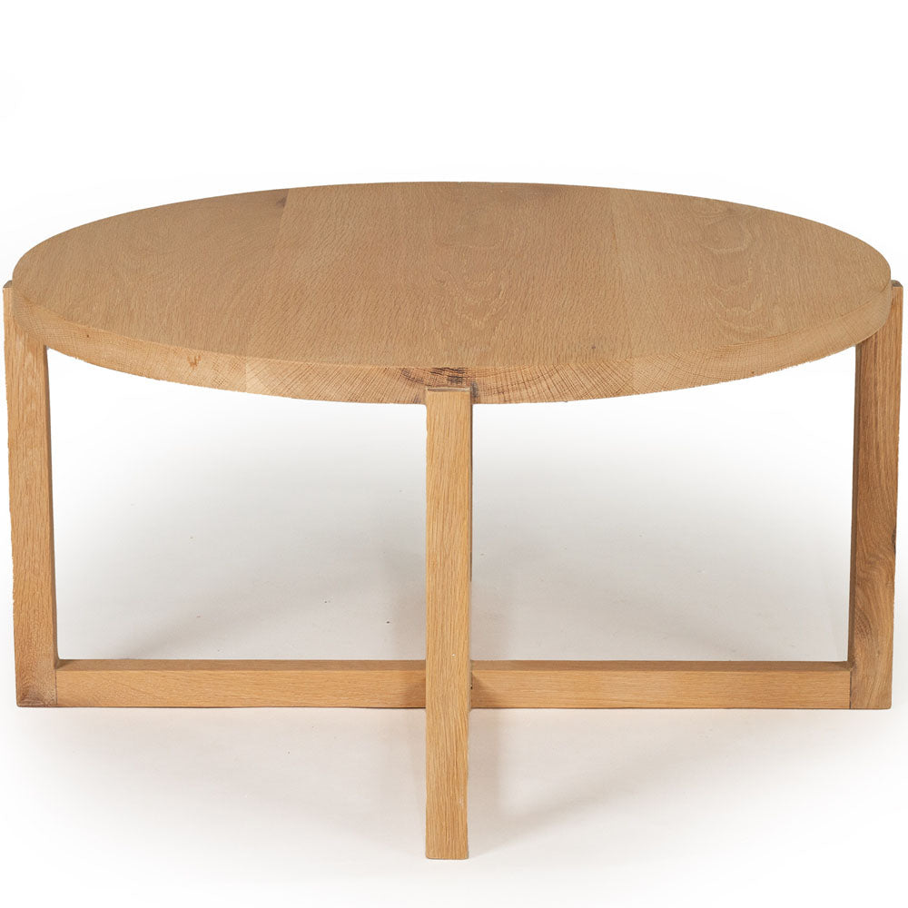 Kelva American Oak Round Coffee Table - 80cm - Notbrand