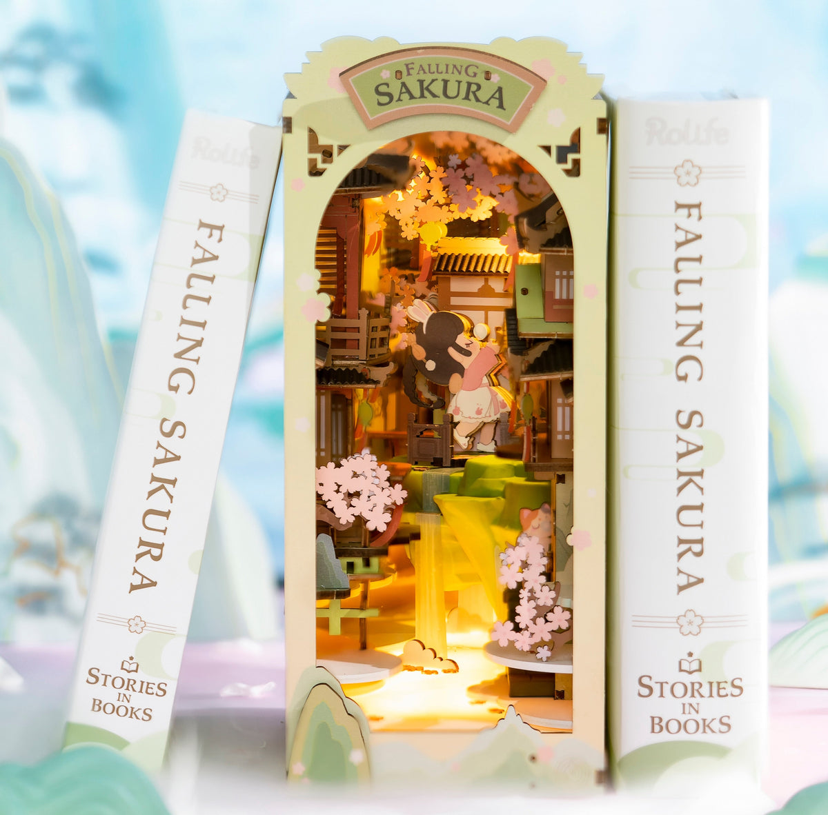Rolife Falling Sakura Miniature Book Nook DIY Kit - Notbrand