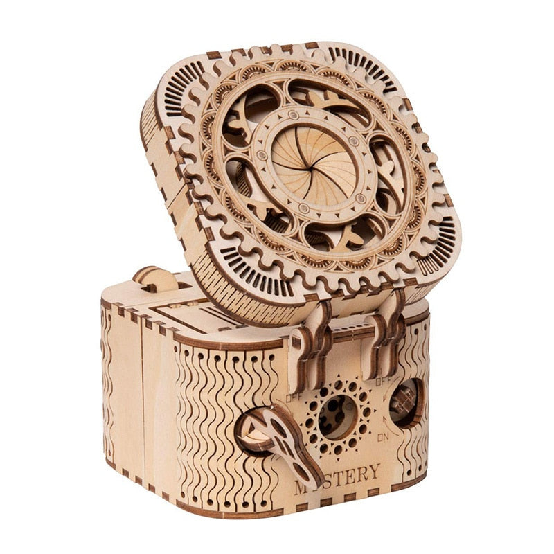 Treasure Box Mechanical Model DIY 3D Wooden Puzzle - Notbrand