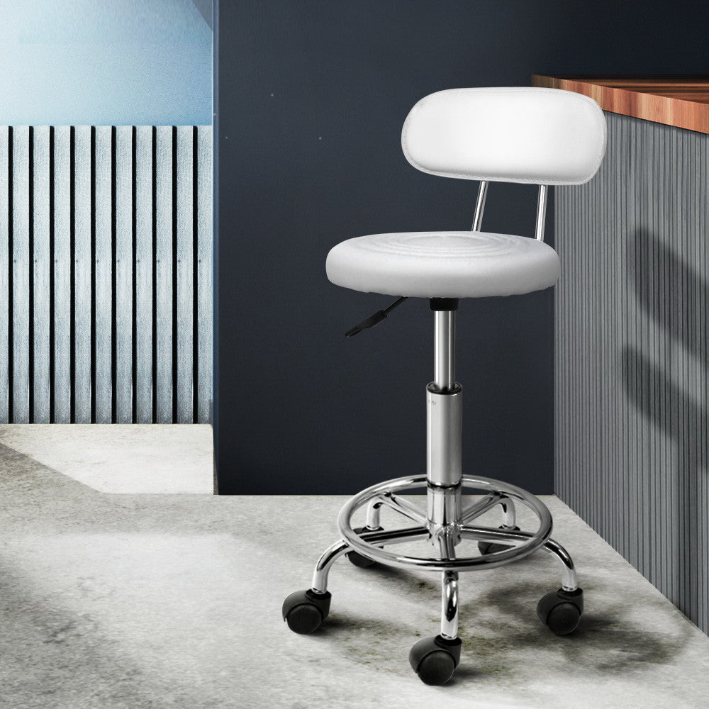 Artiss 2X Saddle Salon Stool Swivel Backrest Chair Barber Chair Hydraulic Lift - Notbrand