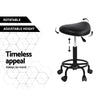 Artiss PU Leather Swivel Saddle Salon Chair in Black Set - 2 Pieces - Notbrand
