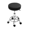 Artiss Round Swivel Salon Stool with Hydraulic Lift in Black Set - 2 Pieces - Notbrand
