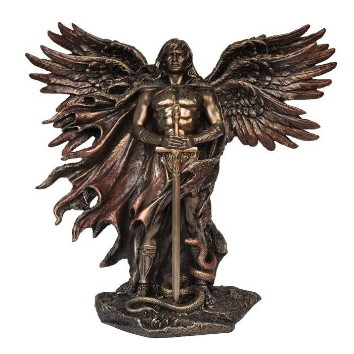 Six Winged Guardian Angel Bronze Figurine - Notbrand