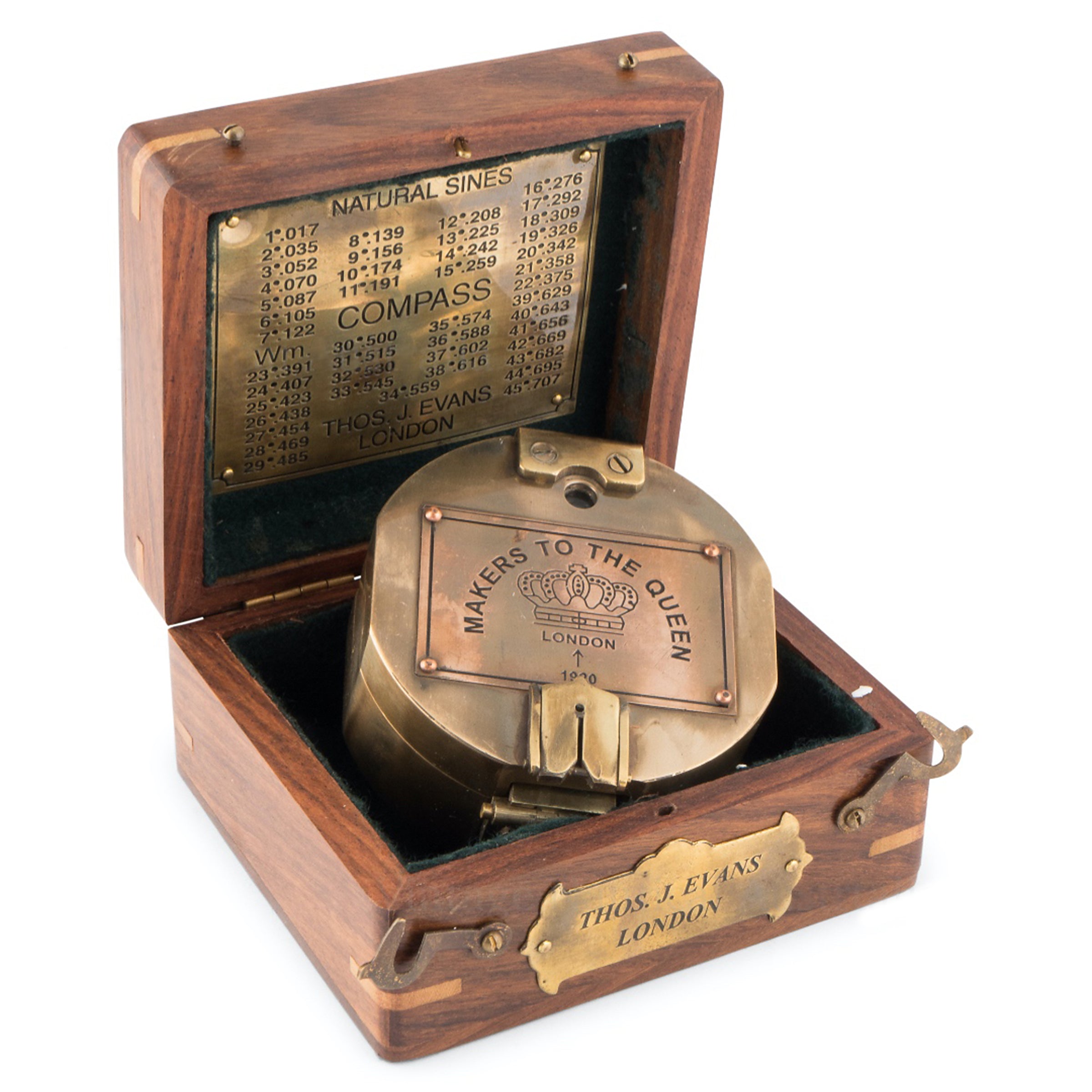 Sundial Prismatic Military Compass with Wooden Box - Notbrand