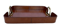 Gima Leather Tray With Stirrups - Tan - Notbrand