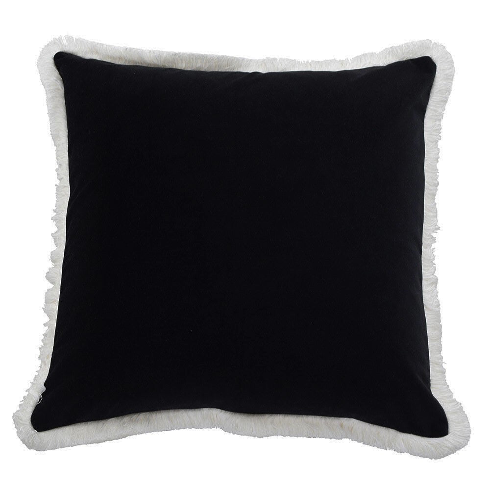 ST. Kilda Velvet Cushion - Black - Notbrand