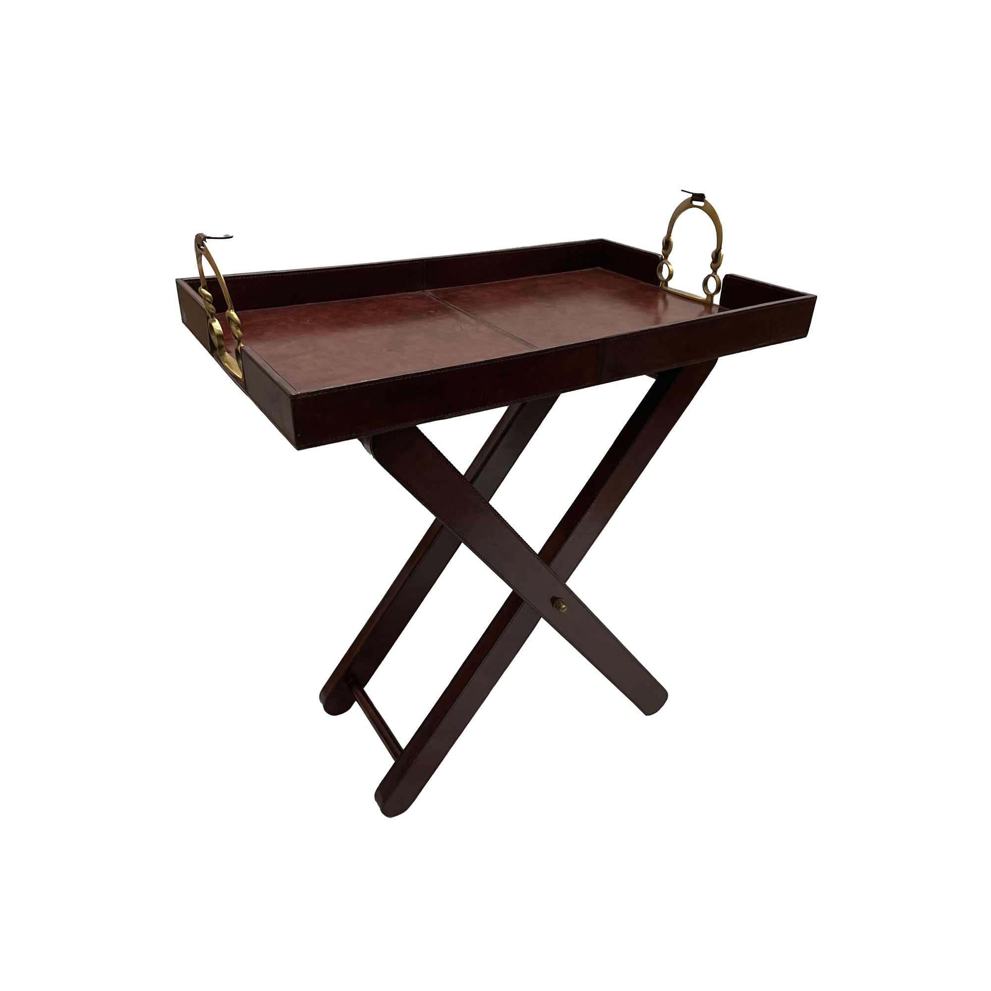 Stefano Butlers Tray With Stirrups - Dark Leather - Notbrand