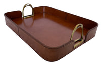 Gima Leather Tray With Stirrups - Tan - Notbrand