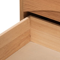 Plut 2 Drawer Bedside Table - Natural - Notbrand