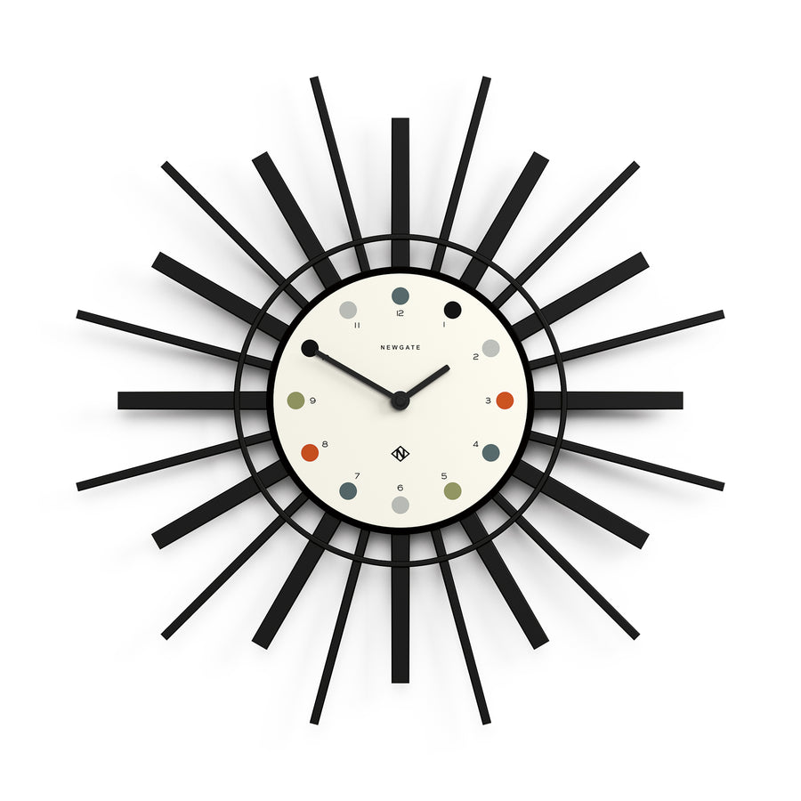 Newgate Stingray Wall Clock - Black White Dial - Notbrand