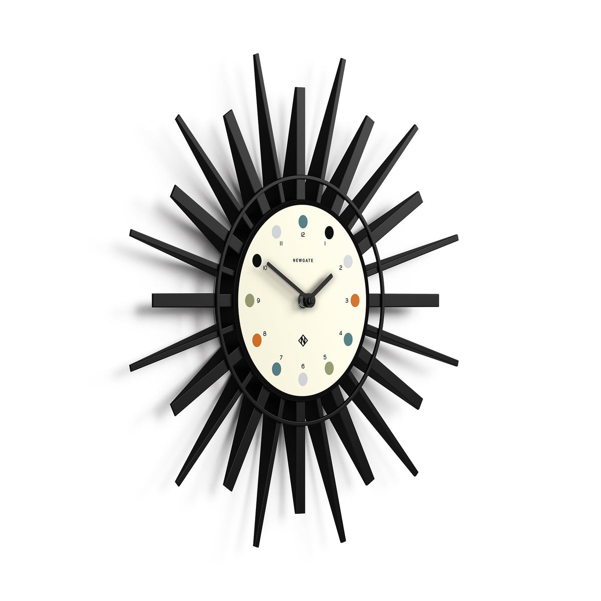 Newgate Stingray Wall Clock - Black White Dial - Notbrand