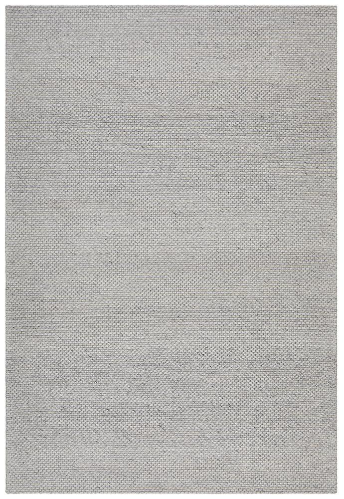 Studio Oskar Felted Wool Striped Rug Grey - Notbrand
