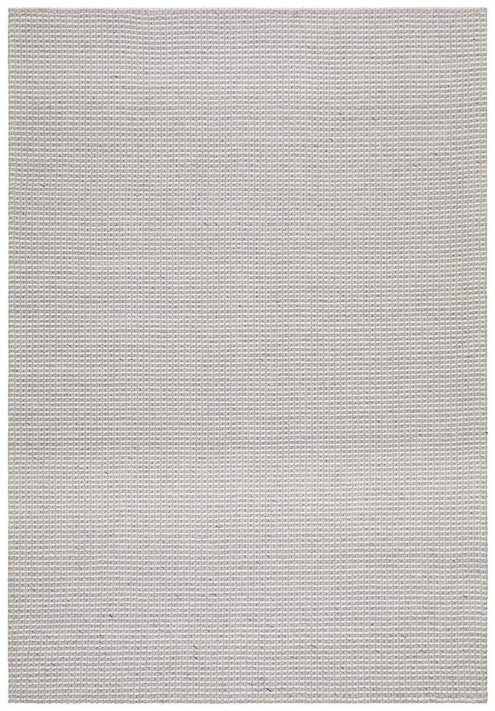 Studio Oskar Felted Wool Striped Rug Grey White - Notbrand
