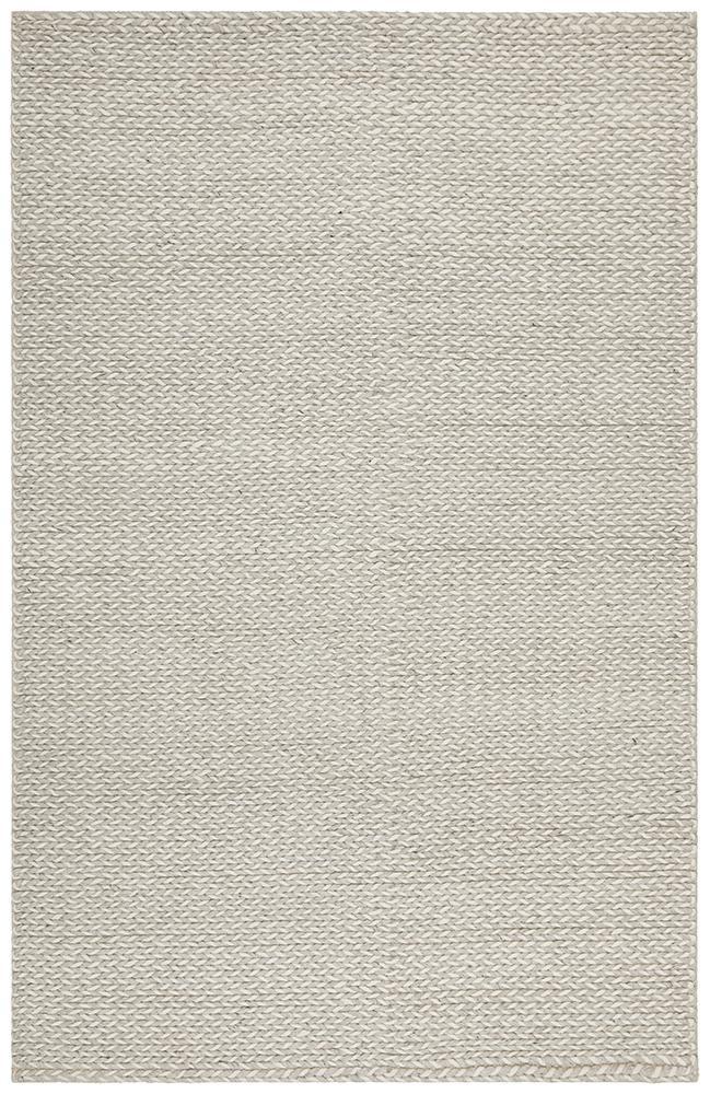 Studio Helena Woven Wool Rug Grey White - Notbrand