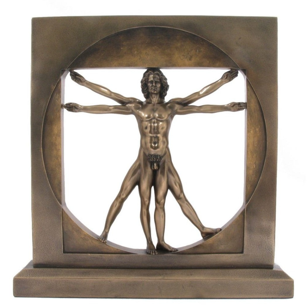 Leonardo Di Vinci's Study Of Proportion Bronze Figurine - Notbrand