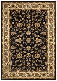 Sydney Collection Classic Rug Black with Ivory Border - Notbrand