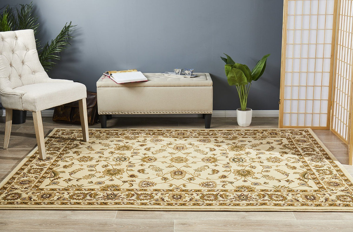 Sydney Collection Classic Rug Ivory with Ivory Border - Notbrand