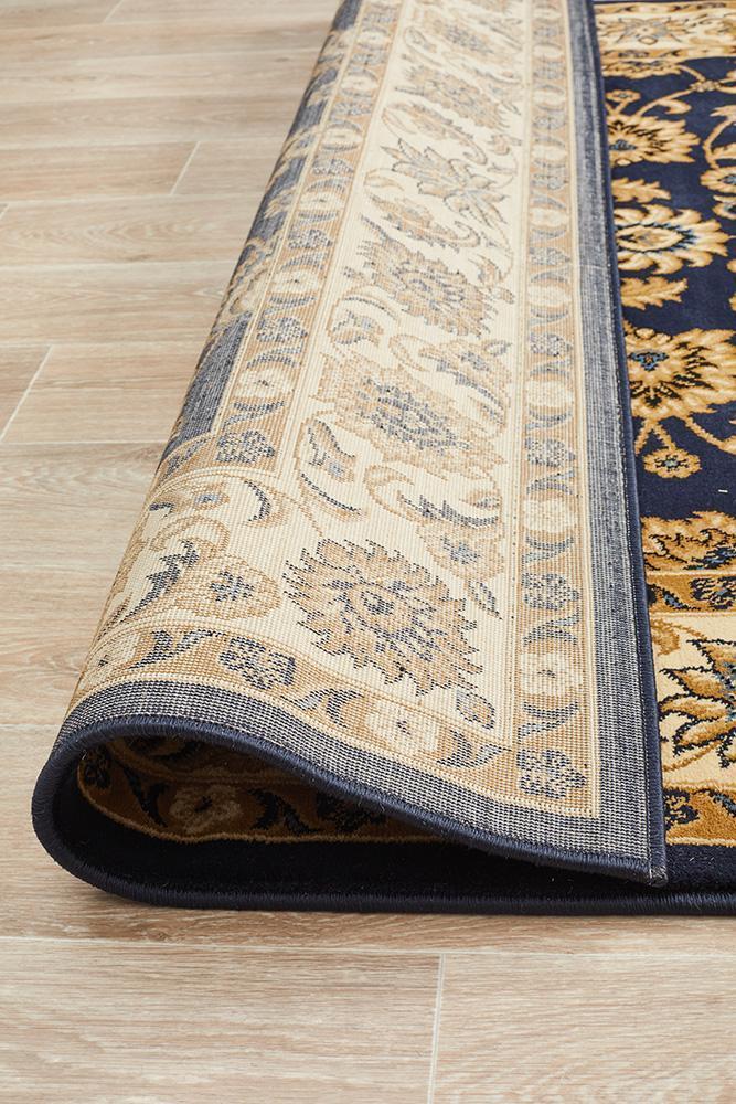 Sydney Collection Classic Rug Blue with Ivory Border - Notbrand