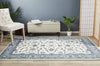 Sydney Collection Classic Rug White with Blue Border - Notbrand