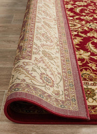 Sydney Collection Medallion Rug Red with Ivory Border - Notbrand