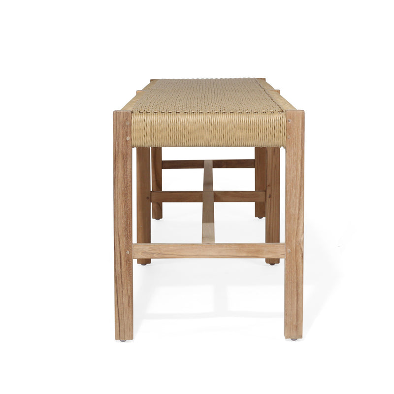 Samaira Close Weave Bench Seat in Sand - 2m - Notbrand
