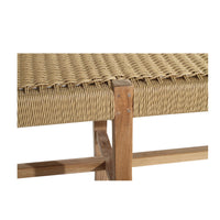 Samaira Close Weave Bench Seat in Sand - 2m - Notbrand