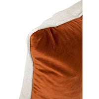 Sass Square Velvet Linen Feather Cushion - Caramel - Notbrand