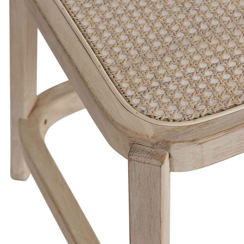 Selby Natural Woven Rattan Bench - Notbrand