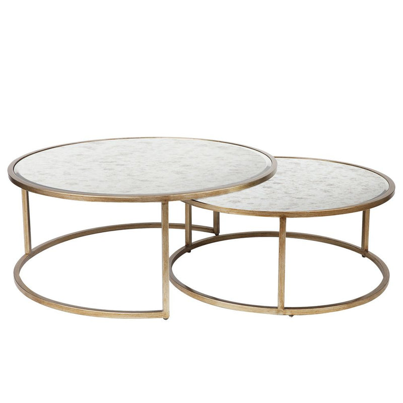 Serene Nesting Coffee Tables - Antique Gold - Notbrand