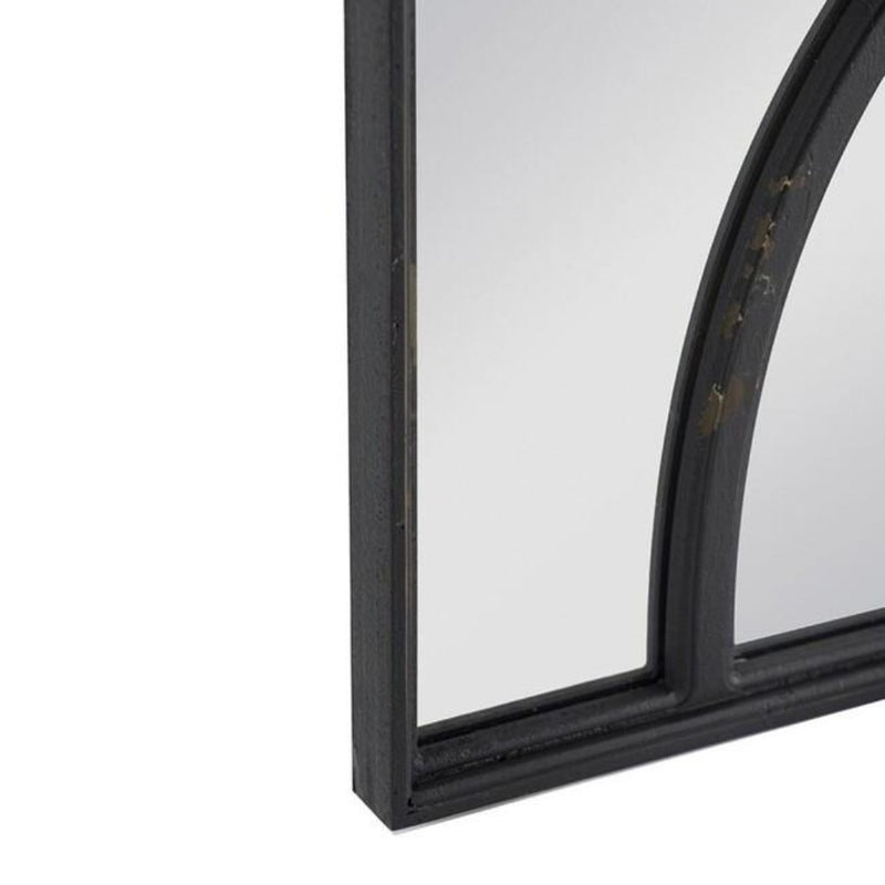 Set of 2 Black Carved Wall Mirrors - Notbrand