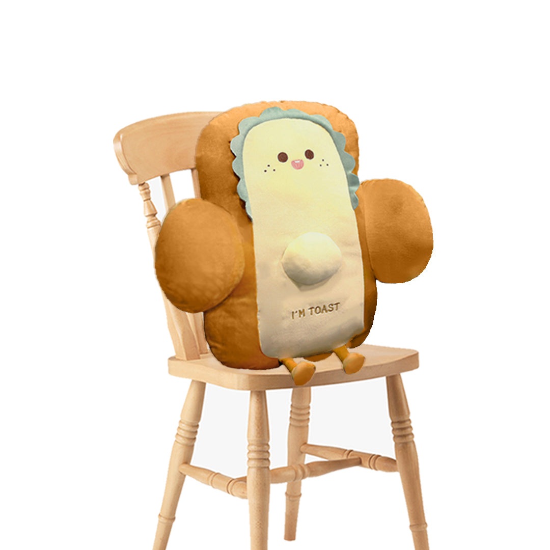 Smiley Face Toast Bread Cushion With Legs - Notbrand