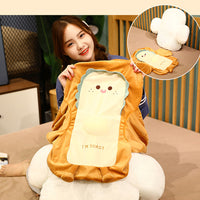 Smiley Face Toast Bread Cushion With Legs - Notbrand