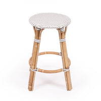 Solace Rattan Backless Counter Stool – Fog - Notbrand