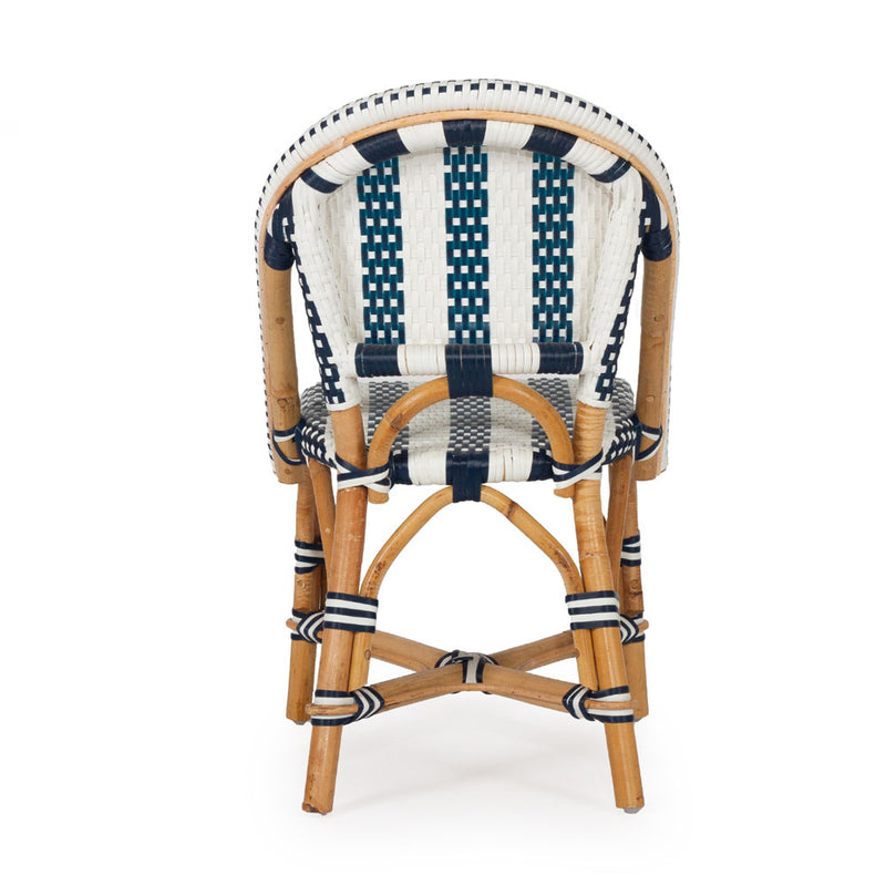 Solace Rattan Kids Chair – Navy Striped - Notbrand