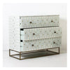 Sprout Design Bone Inlay Chest of 3 Drawers in Mint Green - Notbrand