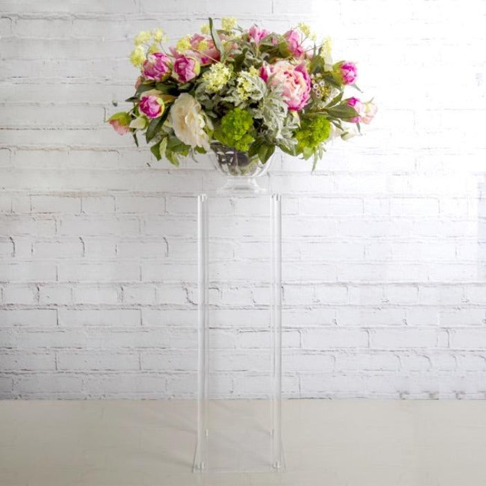 Square Flower Stand Acrylic Centerpiece - Clear - Notbrand