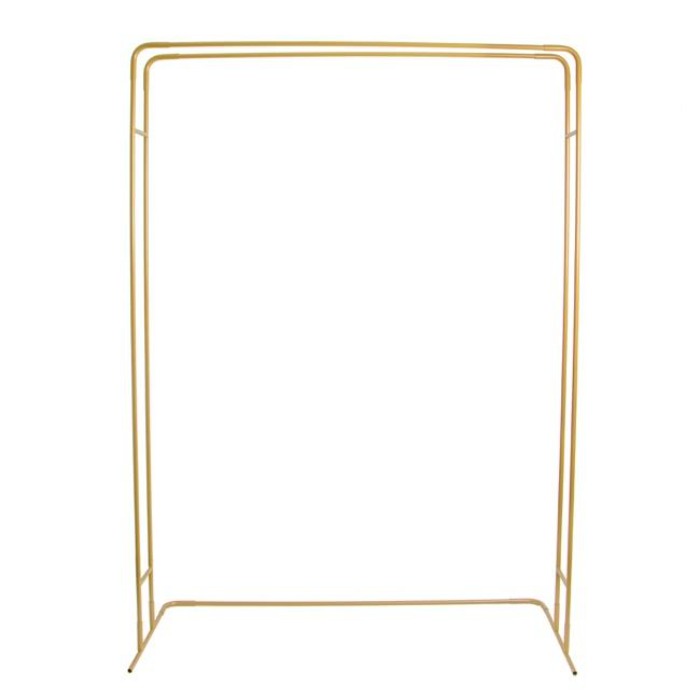 Square Metal Wedding Flower Arch - Shiny Gold - Notbrand