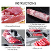 Stainless Steel Manual Frozen Meat Slicer - 18/10 - Notbrand