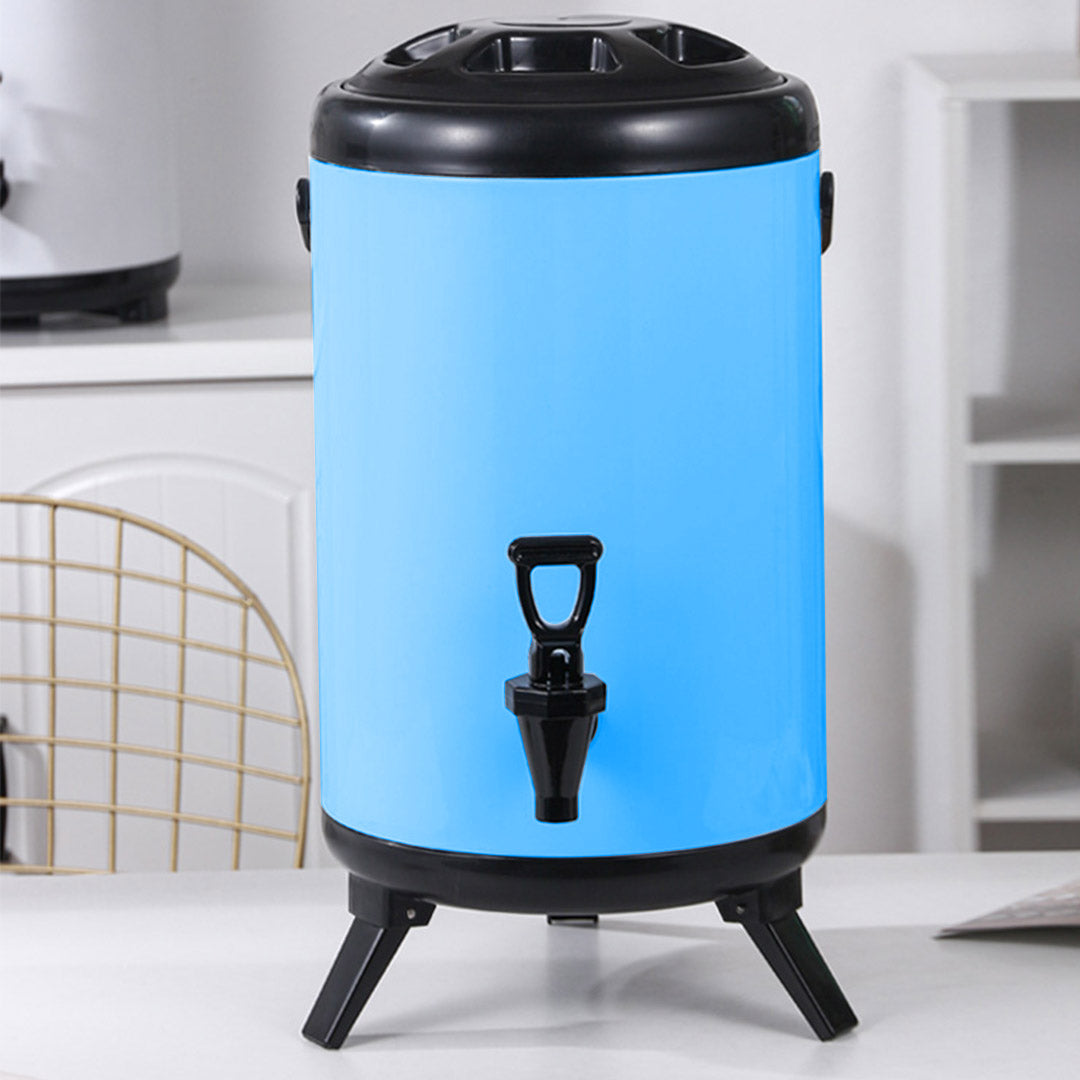 Stainless Steel Milk Tea Barrel With Faucet - Blue - Notbrand