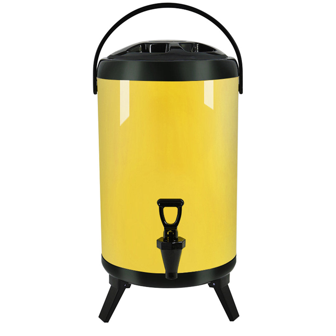 Stainless Steel Milk Tea Barrel With Faucet - Yellow - Notbrand