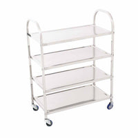 Stainless Steel Square Utility Cart Small - 4 Tier - Notbrand