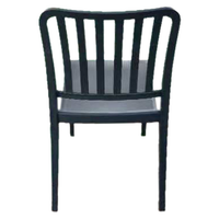 Stockholm Set of 2 Outdoor Resin Frame Chair - Black - Notbrand