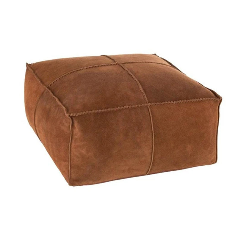 Suede Texture Leather Ottoman - Notbrand